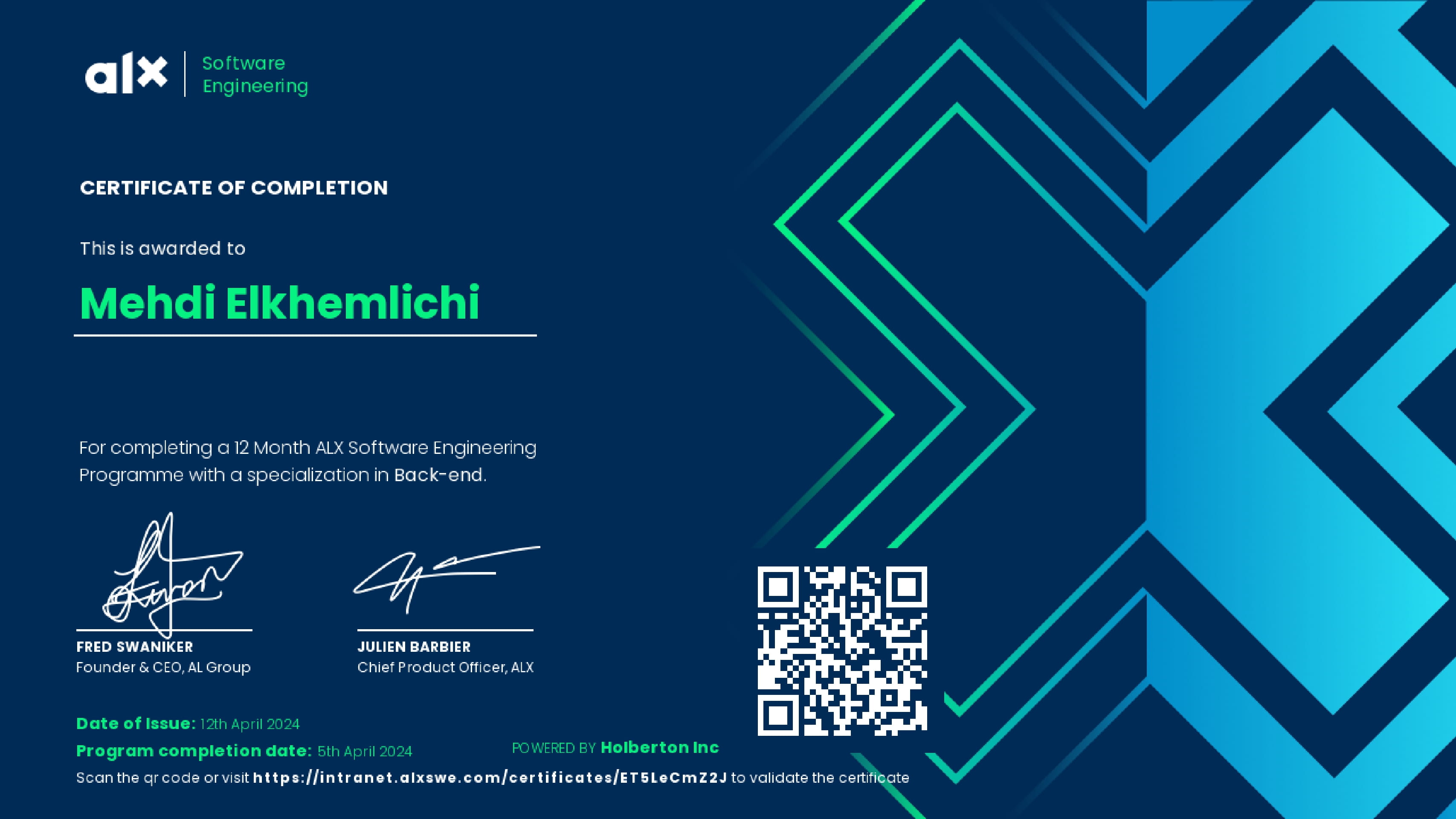 ALX Software Engineering Programme - Backend Specialization