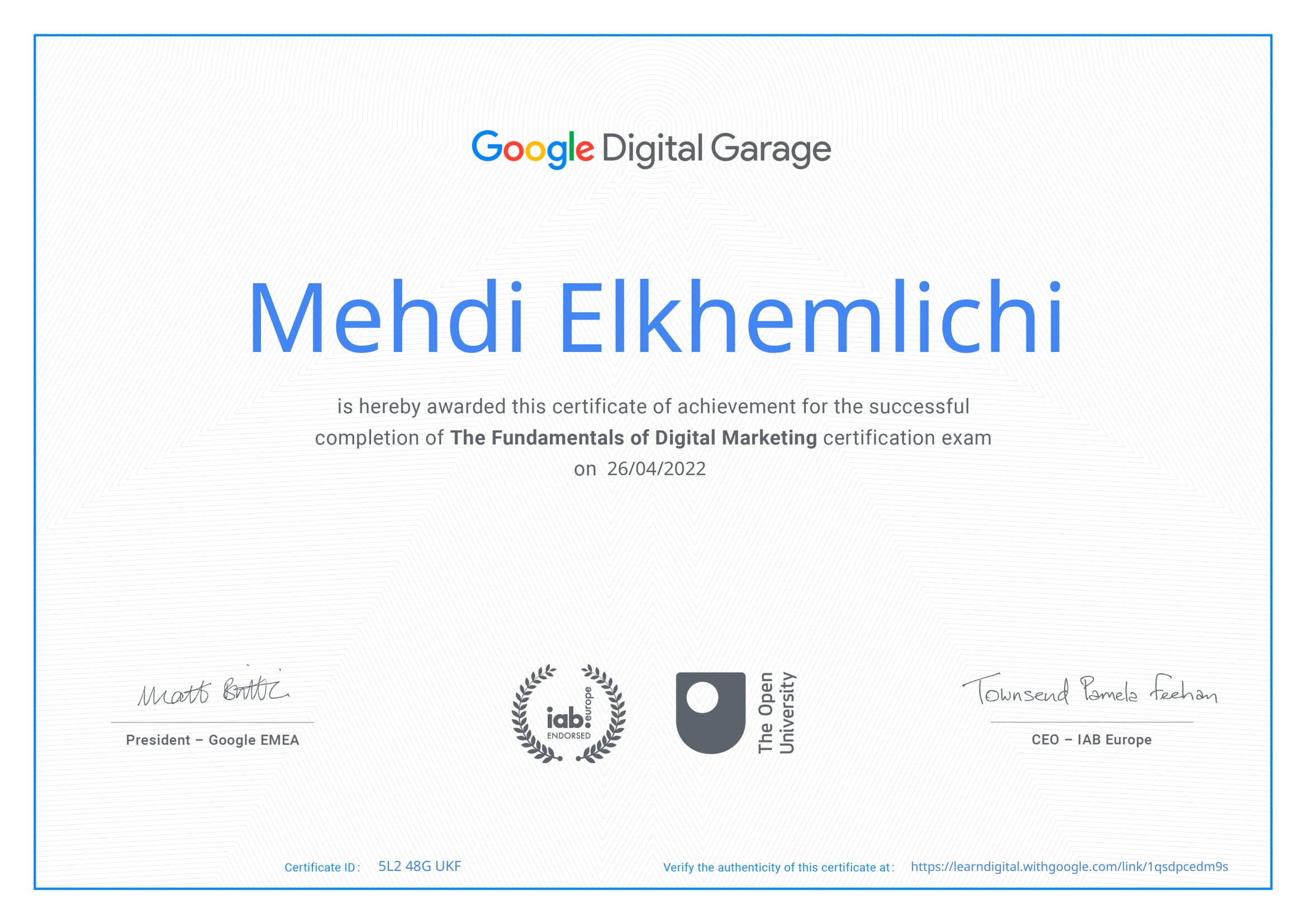 Google Digital Marketing Fundamentals