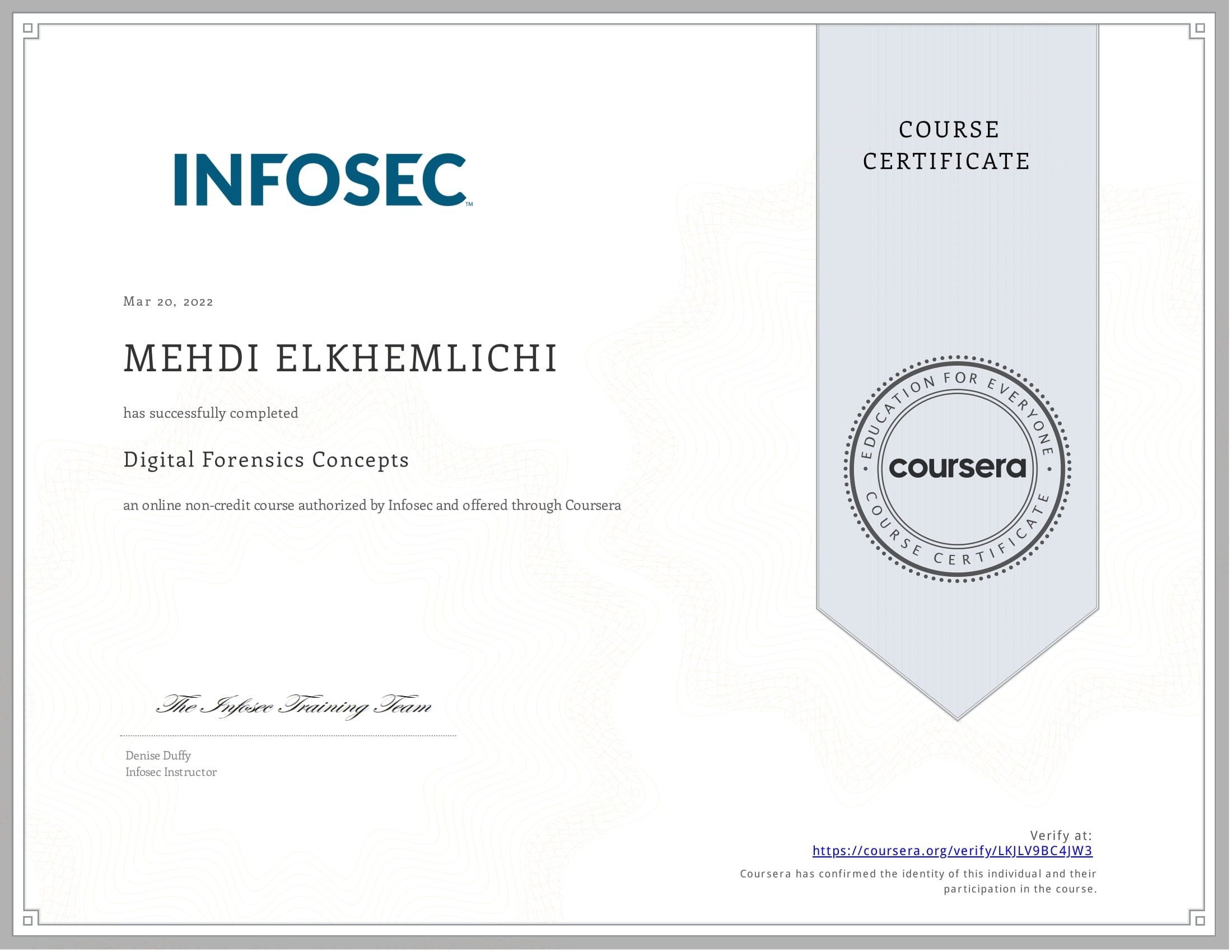 INFOSEC Digital Forensics